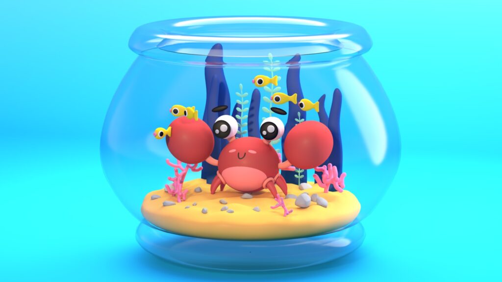 3D modeled crab